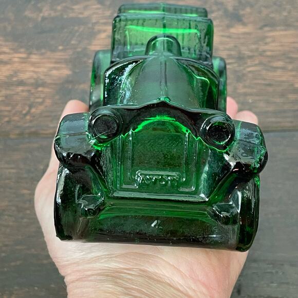 Vintage Avon Car Decanter Green Glass Bottle Empty Cologne Collectible Man Cave - Picture 14 of 16